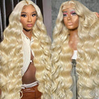 Coceioo™ 613 13x6 Lace Front Wig Human Hair 200% Density, Blonde Body Wave Lace Front Wigs Human Hair Pre Plucked for Women, 613 HD Lace Frontal Wig 13x6