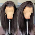 Coceioo™ Kinky Straight Lace Front Wigs Human Hair Yaki Straight 13x4 Transparent HD Glueless Lace Wig Human Hair Wigs For Black Women