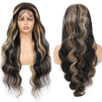 Coceioo™ 13x6 1B/27 Highlight Ombre Lace Front Wig Human Hair Pre Plucked 180% Density HD Highlighted Lace Front Wigs Human Hair Wigs Human Hair Blonde Lace Front Wig