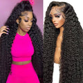 Coceioo™ 13x6 Deep Wave Lace Front Wigs Human Hair 200 Density 13x6 HD Lace Front Wigs Human Hair Wigs for Women Glueless Wigs Human Hair Deep Curly Wig Pre Plucked
