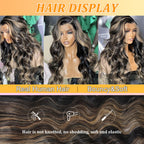 Coceioo™ 13x6 1B/27 Highlight Ombre Lace Front Wig Human Hair Pre Plucked 180% Density HD Highlighted Lace Front Wigs Human Hair Wigs Human Hair Blonde Lace Front Wig