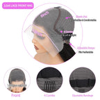 Coceioo™ 13x6 Lace Front Wigs Human Hair Pre Plucked HD Lace Frontal Human Hair Wigs Straight Brazilian Virgin Human Hair