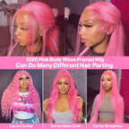 Coceioo™ Pink 13x6 Lace Front Wigs Human Hair HD Wear and Go Glueless Body Wave Lace Front Wigs Human Hair for Women 30 Inch